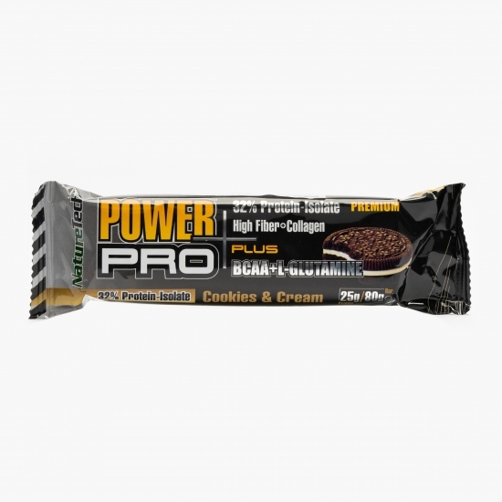 Baton energizant Power Pro 32% proteină, cookies și frișcă 80g