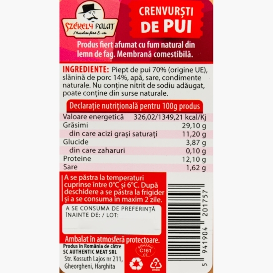 Crenvurști de pui Fali 290g