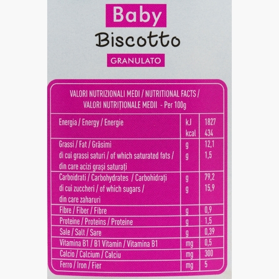 Biscuiți granulați pentru copii, fără gluten, +4 luni, 400g