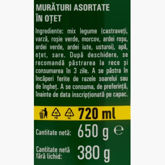 Murături picante în oțet 650g