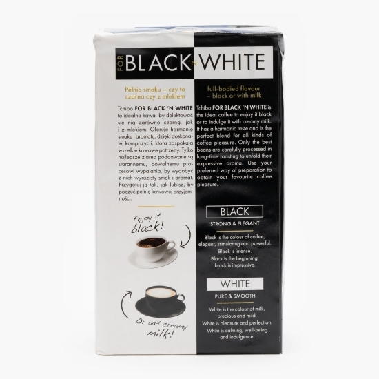 Cafea prăjită și măcinată Black and White 500g