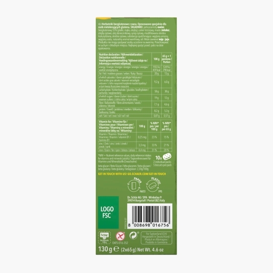 Biscuiți cu ovăz fără gluten 130g