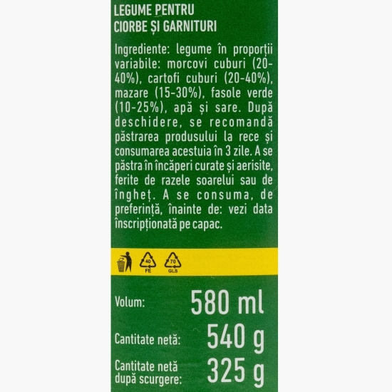 Mix de legume pentru salate și garnituri 540g