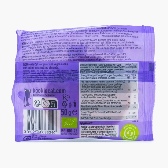 Fursec BIO cu migdale și caramel sărat fără gluten 50g