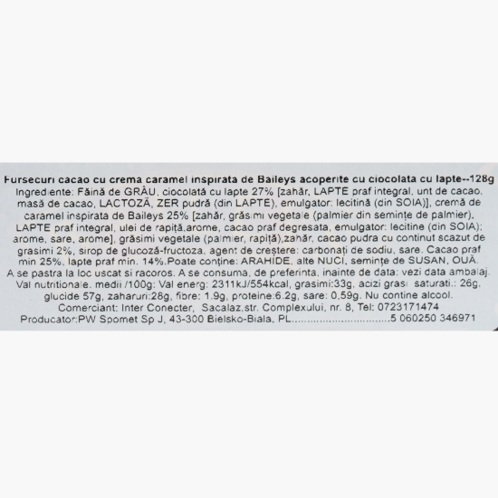 Biscuiți cu caramel sărat și ciocolată cu lapte 128g