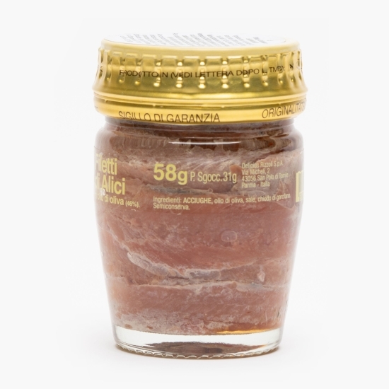 File de anșoa în ulei de măsline 58g