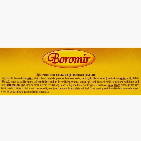 Panettone Classic cu stafide și portocale confiate 500g