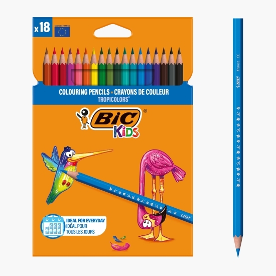 Creioane colorate Kids Tropicolors 18 buc