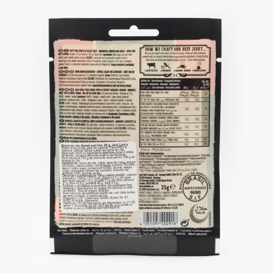 Chipsuri de vită Sweet and Hot, Beef Jerky 25g