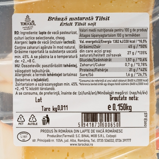 Brânză maturată Tilsit 150g