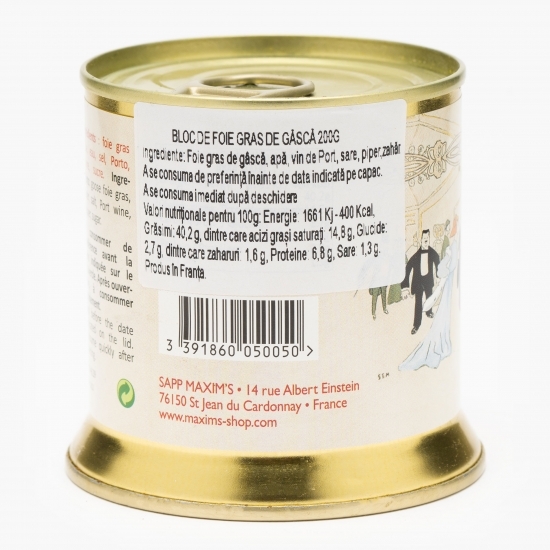 Bloc de foie gras de gâscă 200g