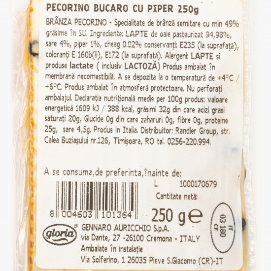 Specialitate de brânză Pecorino cu piper 250g