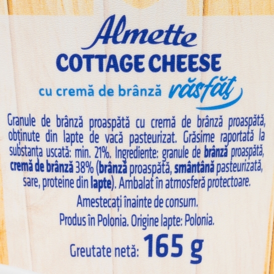 Granule de brânză Cottage cu cremă de brânză 165g