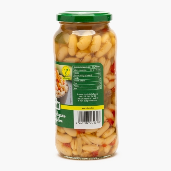 Fasole albă cu legume și ciuperci de pădure 570g