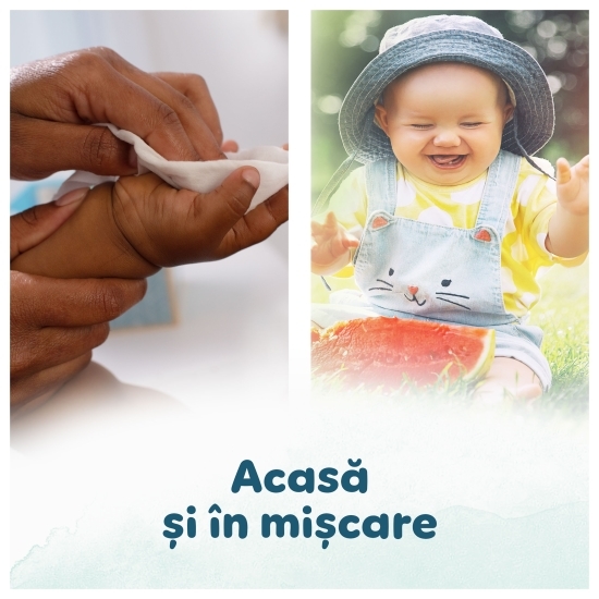 Șervețele umede Harmonie Aqua, 3 pachete x 48, 144 buc, 0% plastic