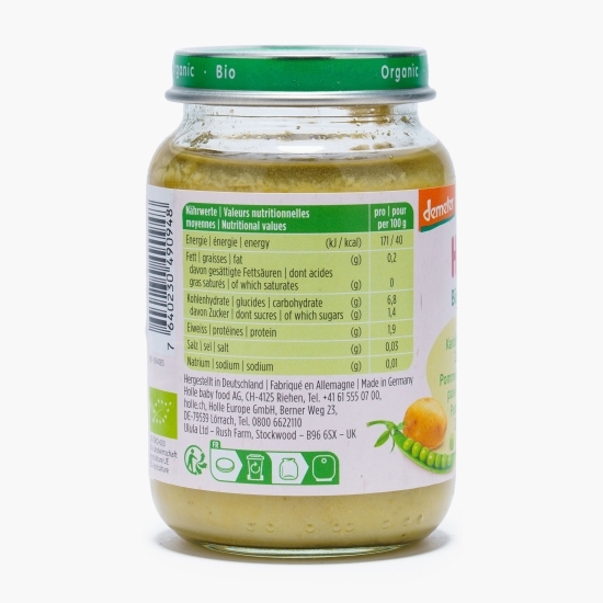 Piure ECO din cartofi, mazăre și dovlecei pentru copii, fără gluten, +6 luni, 190g