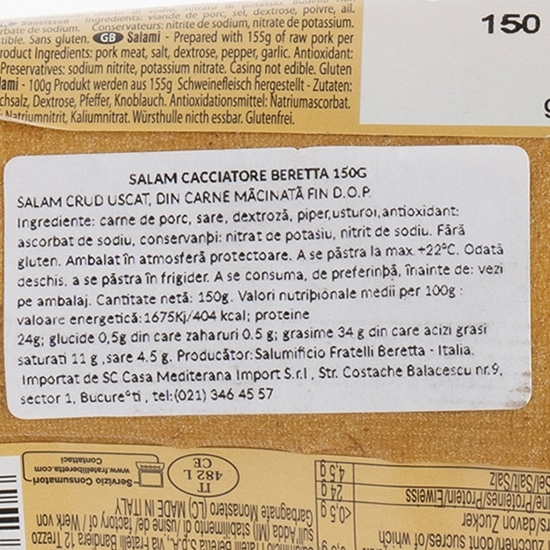 Salam Cacciatore Italiano 150g