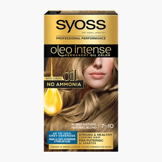 Vopsea de păr permenantă fără amoniac Oleo Intense, 7-10 blond natural, 115ml