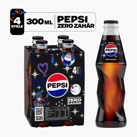 Băutură carbogazoasă aromă cola Max, zero zahăr 4x0.3l