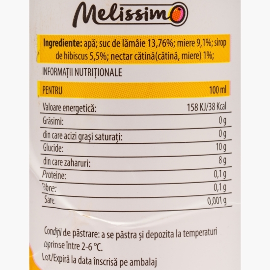 Limonadă cu hibiscus, cătină și miere, 0.4l