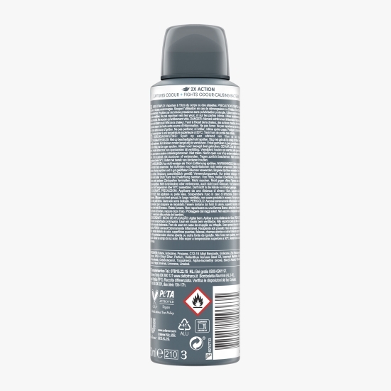 Antiperspirant spray Men+care 0% Aluminiu Clean Comfort 150ml
