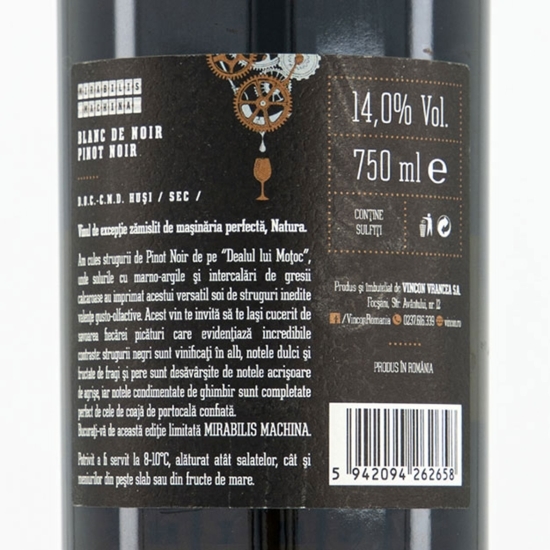 Vin alb sec Pinot Noir, Blanc de Noir, 14%, 0.75l