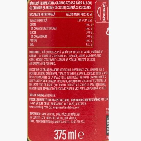 Băutură carbogazoasă cu scorțișoară, fără alcool, 4x0.375l