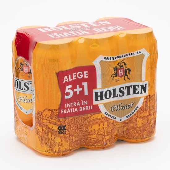 Bere blondă Pilsner doză 6x0.5l (5+1)