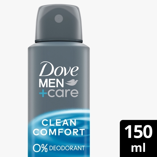 Antiperspirant spray Men+care 0% Aluminiu Clean Comfort 150ml