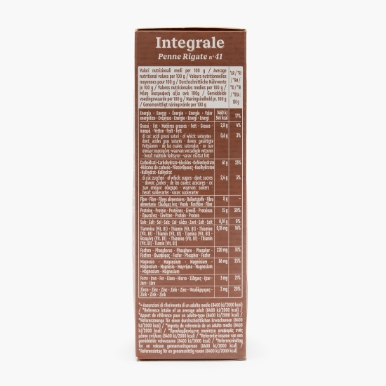 Paste integrale Penne Rigate, 500g