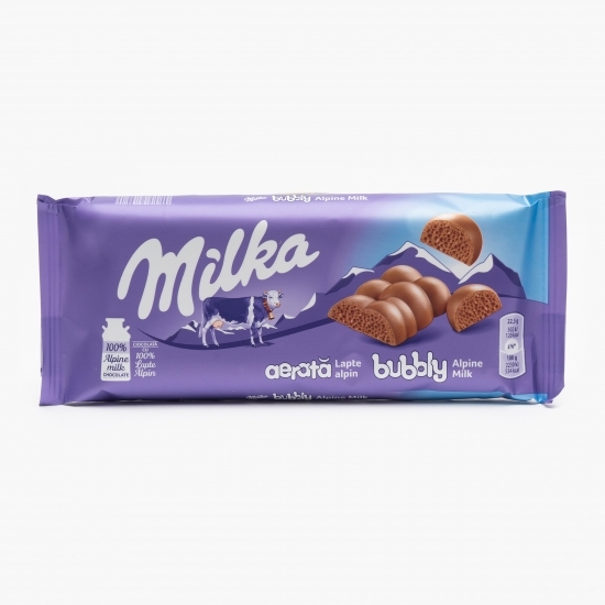 Ciocolată aerată cu lapte alpin 90g