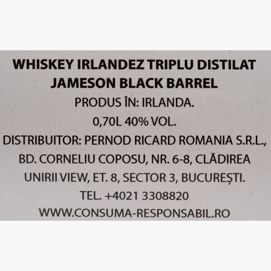 Whiskey Black Barell Irish 40% alc. 0.7l