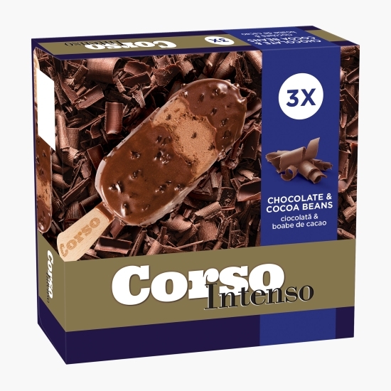 Înghețată stick cu ciocolată si boabe de cacao 3x90g