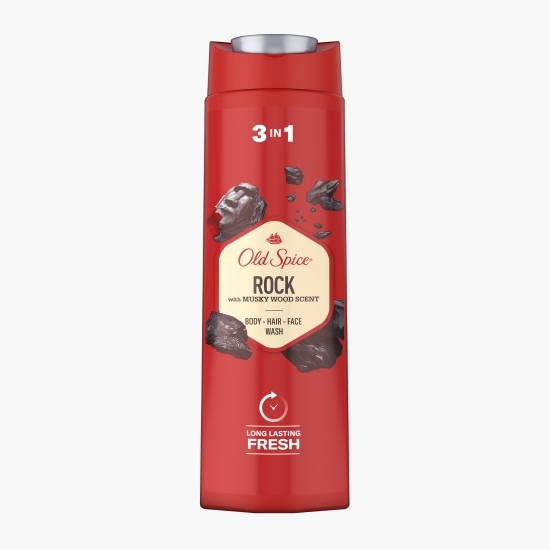 Gel de duș și șampon 3 în 1 Rock pentru corp, păr și față 400ml