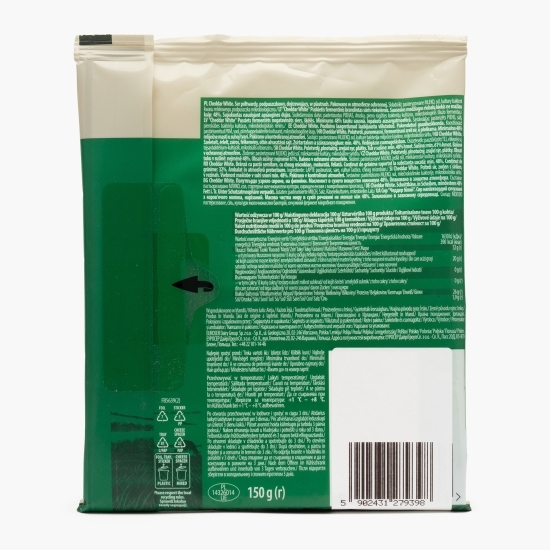 Brânză Cheddar White (alb) felii, 150g