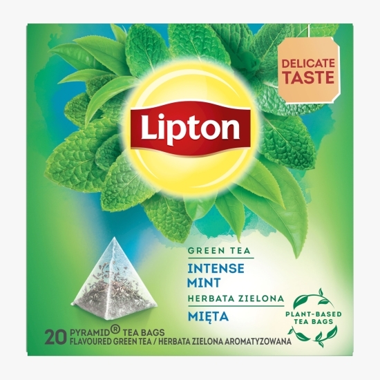 Ceai verde cu aromă de mentă, 20 plicuri piramidale