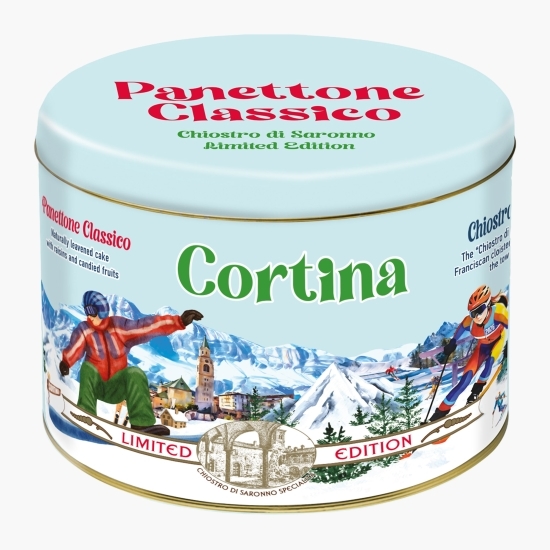 Panettone Clasic Cortina, în cutie metalică 750g