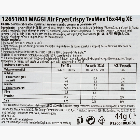 Amestec pentru pui crocant picant la air fryer Paprika Crispy Chicken 44g