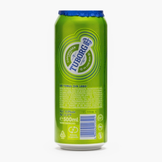 Bere blondă pasteurizată, doză 500ml