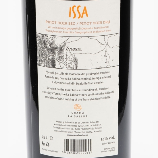  Vin roșu sec Issa Pinot Noir, 14%, 0.75l