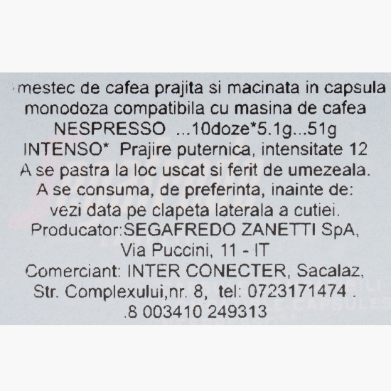 Espresso Intenso, 10 băuturi, 51g, capsule cafea