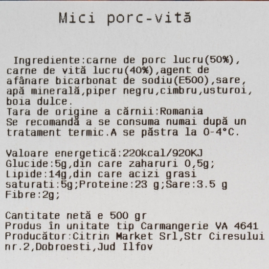 Mici porc-vită 500g
