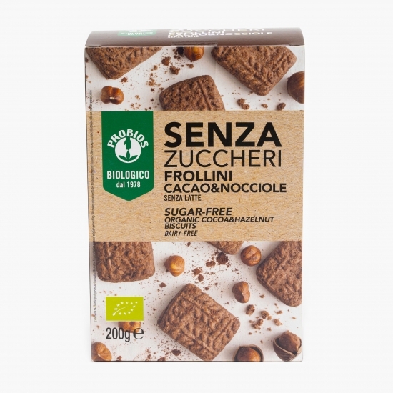 Biscuiți eco cacao și alune fără zahăr 200g