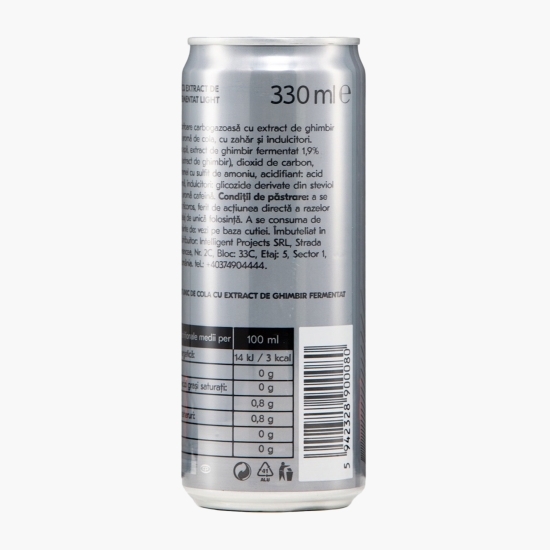 Băutură carbogazoasă cu extract de ghimbir doză 0.33l