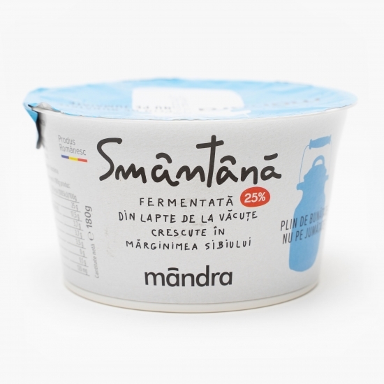Smântână 25% grăsime 180g