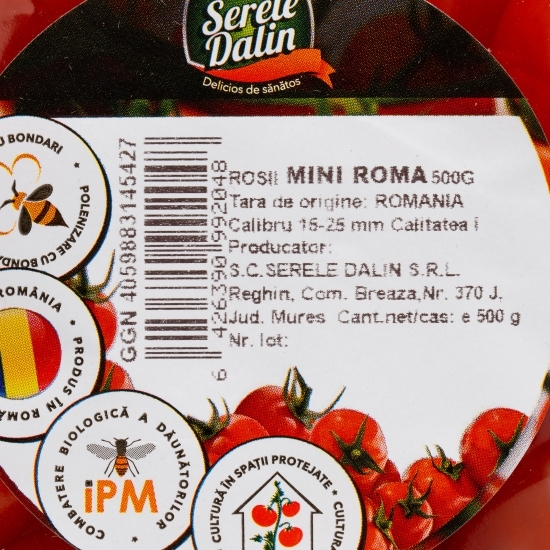 Roșii cherry prunișoare România 500g