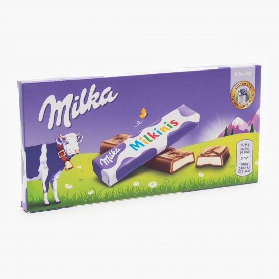 Batoane ciocolată Milkinis cu cremă de lapte 87.5g