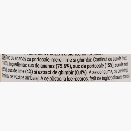 Suc de ananas cu portocale, mere, lime și ghimbir 330ml