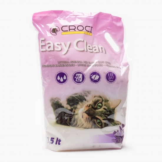 Așternut igienic pentru pisici Easy Clean Silicat lavandă 3.2kg/7.5l