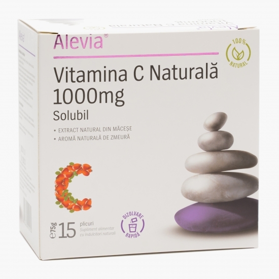 Vitamina C naturală 1000mg, solubil 15 plicuri